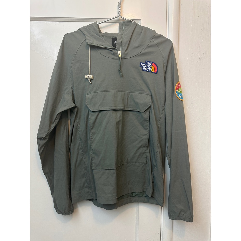 The North Face Mens Class V Fanorak Agave Green‎ Half Zip Windbreaker Jacket S